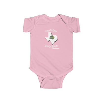 Where the Cedar Meets the Mequite - Infant Onesie